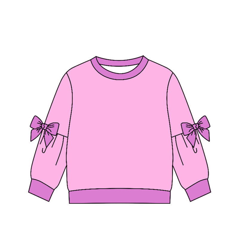 Preorder (moq 5)Baby Girls Bows Long Sleeve T-shirts Top