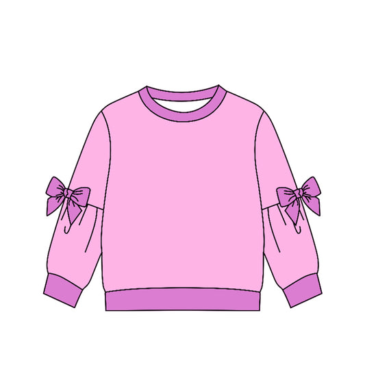 Preorder (moq 5)Baby Girls Bows Long Sleeve T-shirts Top