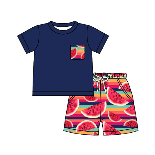 Baby Boys Watermelon Short Sleeve Shirt Shorts Clothes Sets preorder(moq 5)