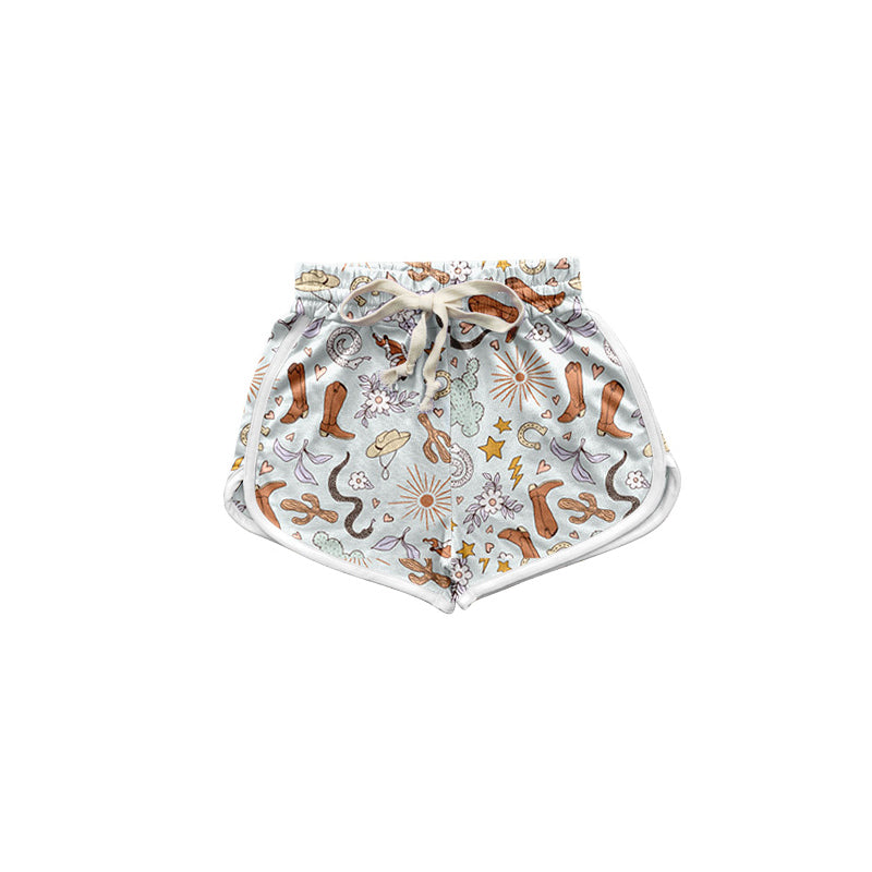 Preorder (moq 5)Baby Girls Boots Hats Cactus Sports Shorts Bottoms