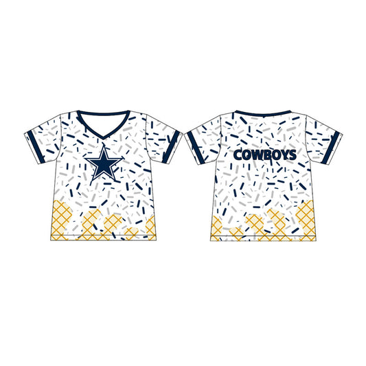 Preorder moq 5 Baby Boys Cowboys Team drips Tee Shirts Tops