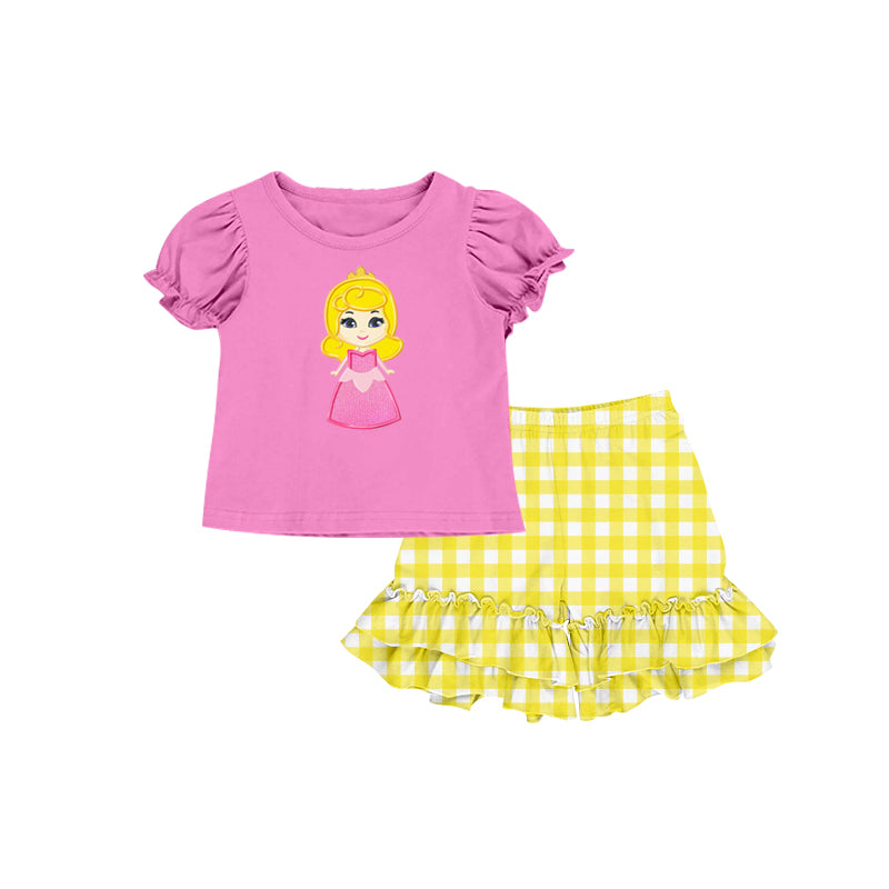 Baby Girls Princess Tee 7 Shirt Ruffle Shorts Clothes Sets preorder(moq 5)