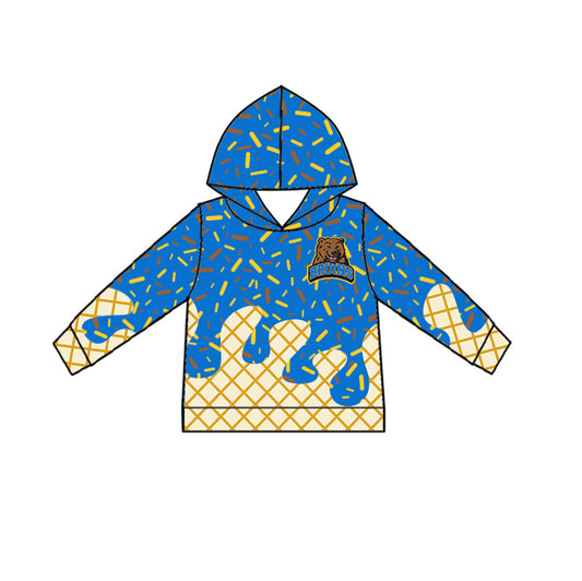 Preorder (moq 5)Baby Boys Drip Sprinkles UCLA Bruins Team Long Sleeves Hoodies Top