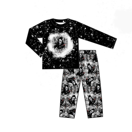 Baby Boys Halloween Black Face Shirt Pants Clothes Sets Preorder(moq 5)