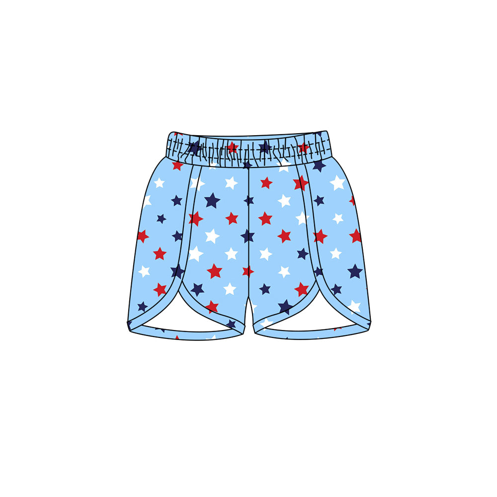 Preorder (moq 5)Baby Girls 4th Of July Stars Summer Shorts