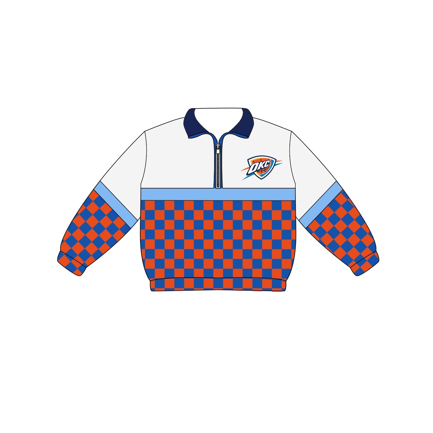 Preorder (moq 5)Baby Boys Long Sleeve Team Zip Pullovers Tops