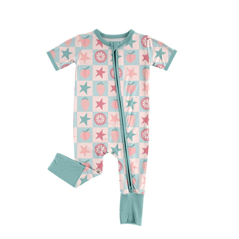 Baby Infant Kids Stars Strawberry Short Sleeve Rompers preorder(moq 5)