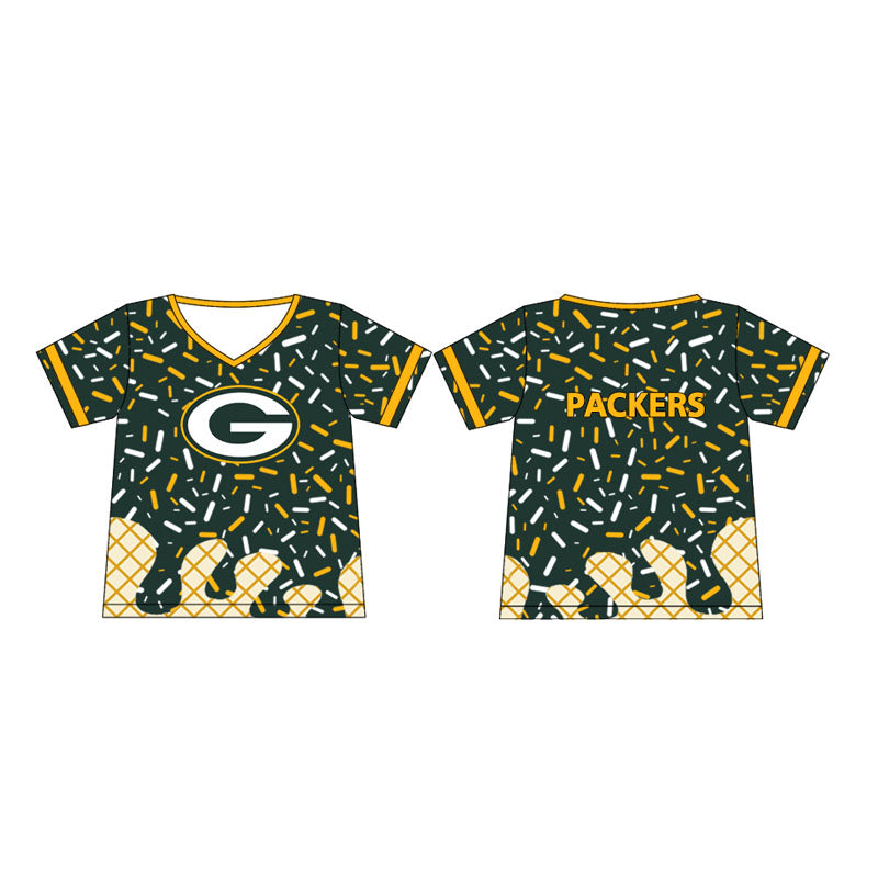 Preorder moq 5 Baby Boys Packers Team drips Tee Shirts Tops