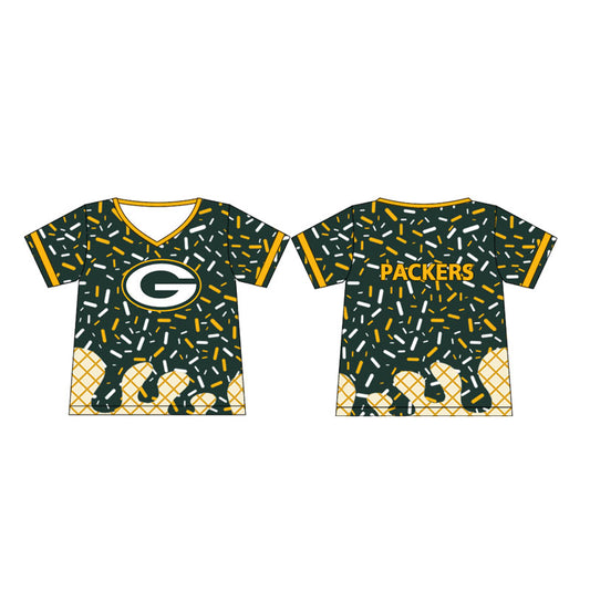 Preorder moq 5 Baby Boys Packers Team drips Tee Shirts Tops