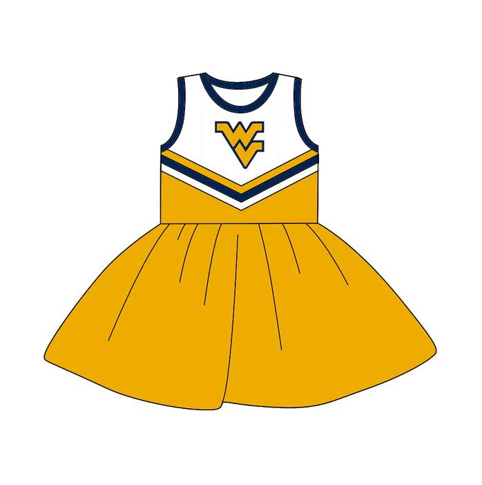 Preorder (moq 5)Baby Girls Sleeveless Team Knee Length Dresses