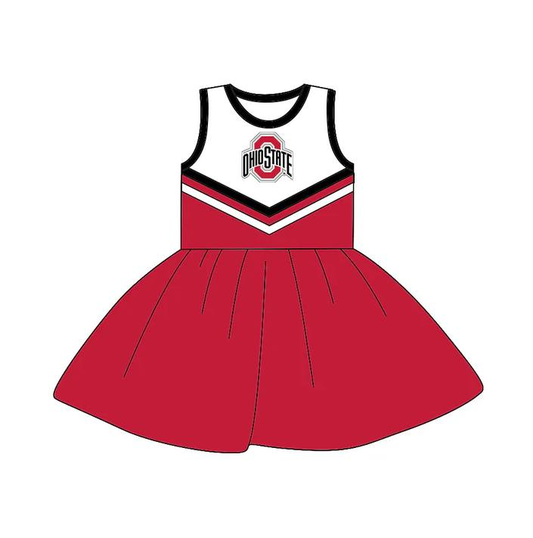 Preorder (moq 5)Baby Girls Sleeveless Team Knee Length Dresses
