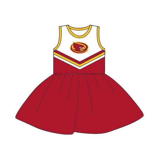 Preorder (moq 5)Baby Girls Sleeveless Team Knee Length Dresses