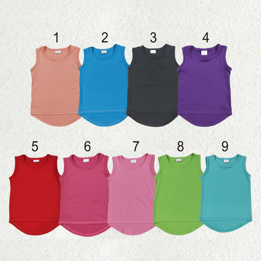 Sibling Baby Girls Sleeveless Colorful Yoga Vests Top