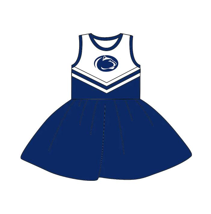 Preorder (moq 5)Baby Girls Sleeveless Team Knee Length Dresses