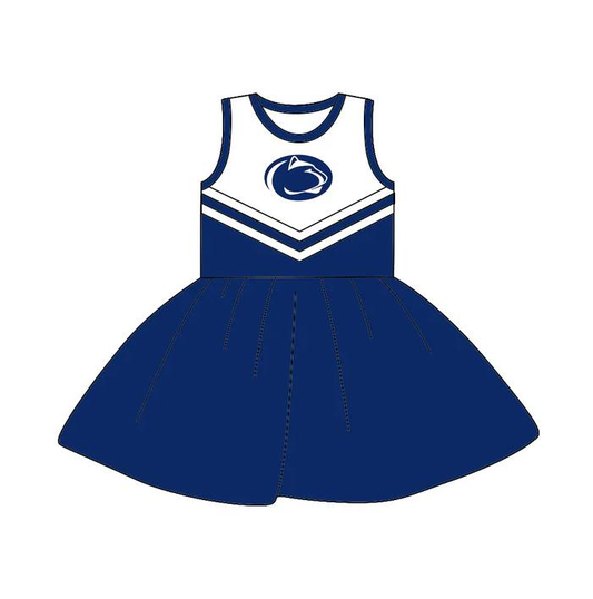 Preorder (moq 5)Baby Girls Sleeveless Team Knee Length Dresses