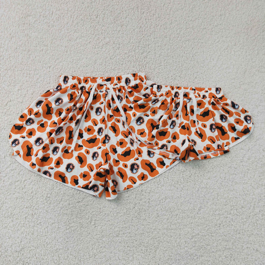 Mama and Me Girls Orange Leopard Vols Team Yoga Active Butterfly Shorts Bottom