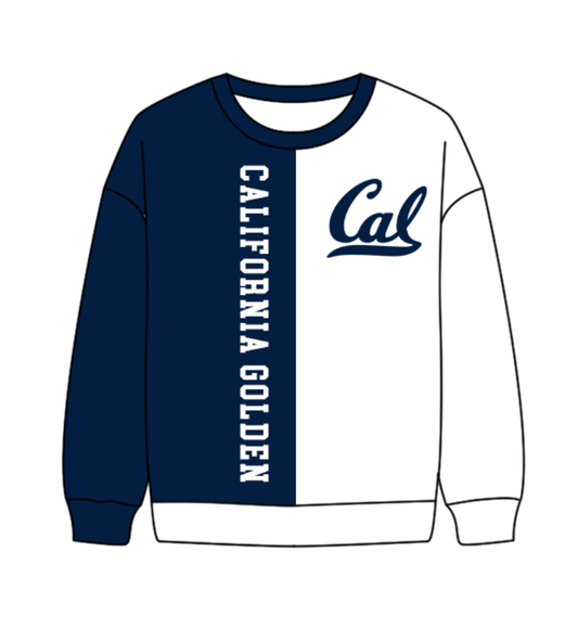 Preorder(moq 8)Baby Boys Navy White Sleeve California Team Tee Shirts Top
