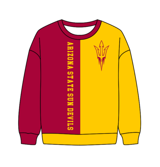 Preorder(moq 8)Baby Boys Red Yellow Sleeve Arizona Team Tee Shirts Top