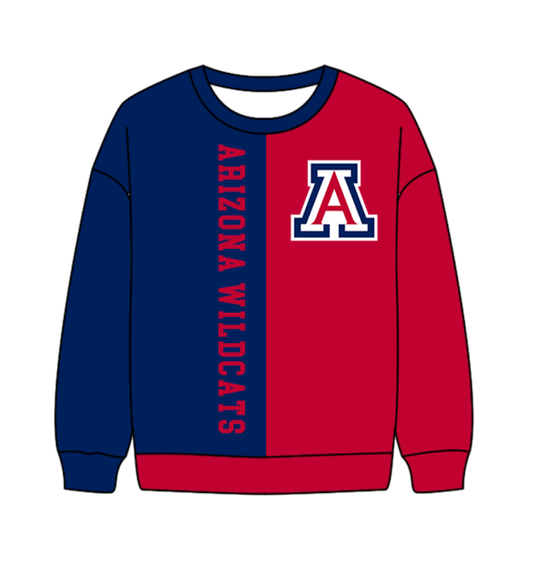 Preorder(moq 8)Baby Boys Red Blue Sleeve A Team Tee Shirts Top