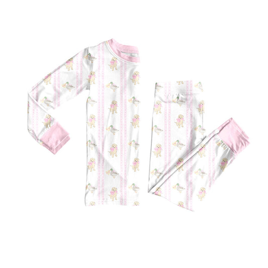 Preorder(moq 5) Baby Girls Hearts Ducks Dogs Top Pants Valentine Pajamas Sets