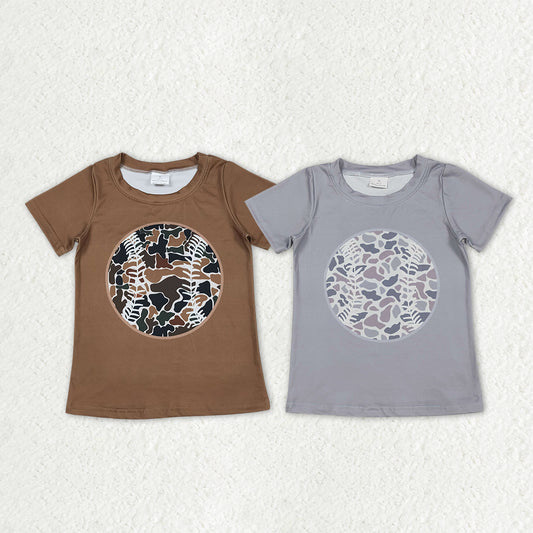 Sibling Baby Boys Camo Baseballs Top Pockets Short Team Clothes Sets