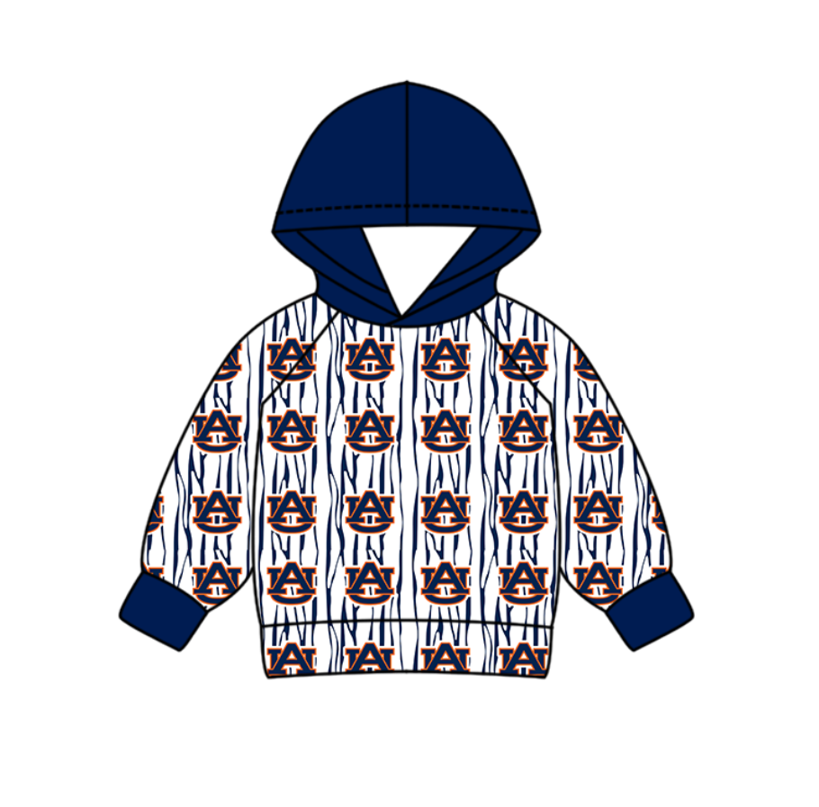Preorder(moq 5) Baby Boys Navy AU Stripe Team Hoodies Top