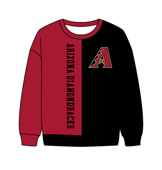 Preorder(moq 8)Baby Boys Black Red Sleeve Arizona Diamondbacks Team Tee Shirts Top