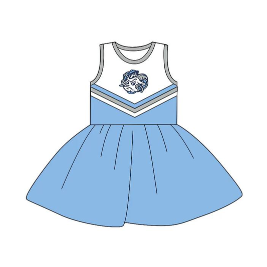 Preorder (moq 5)Baby Girls Sleeveless Team Knee Length Dresses
