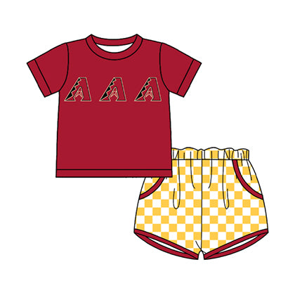 Preorder moq 5 Baby Boys Short Sleeve A Top Checked Pockets Short Team Clothes Sets