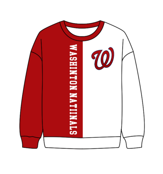 Preorder(moq 8)Baby Boys Red White Sleeve W Team Tee Shirts Top