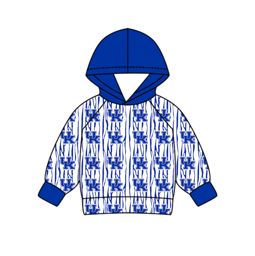 Preorder(moq 5) Baby Boys Blue UK Stripe Team Hoodies Top