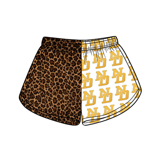 Preorder (moq 5)Baby Girls Leopard ND Team Shorts Bottom