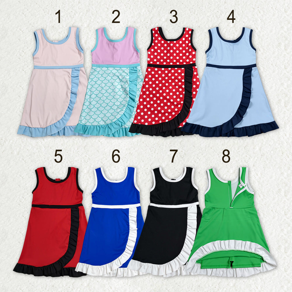 Sibling Baby Girls Sleeveless Yoga Active Short Knee Length Dresses
