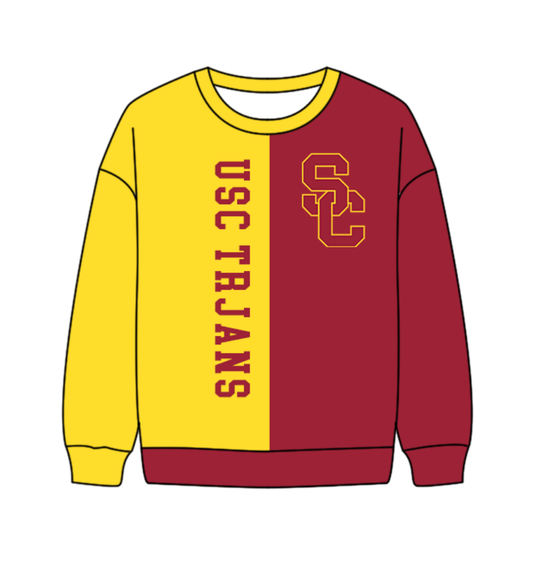 Preorder(moq 8)Baby Boys Red Yellow Sleeve SC Team Tee Shirts Top