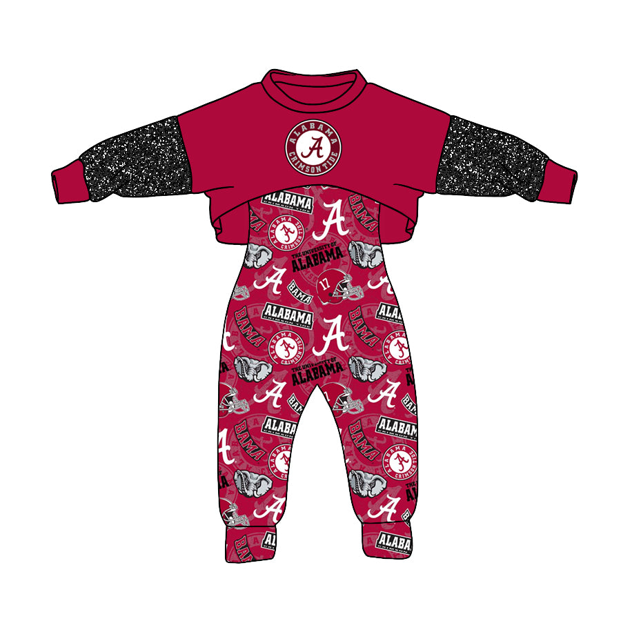 Baby Girls Spring Fall Team 26 Design 2pcs Jumpsuits Clothes Sets preorder(moq 5)