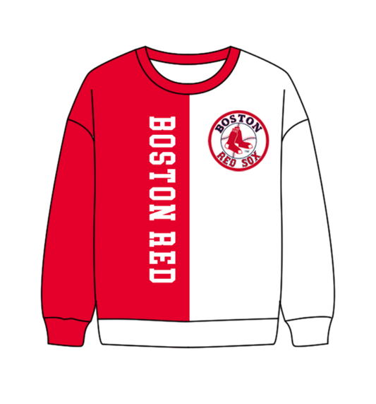 Preorder(moq 8)Baby Boys Peach White Sleeve Boston Red Sox Team Tee Shirts Top