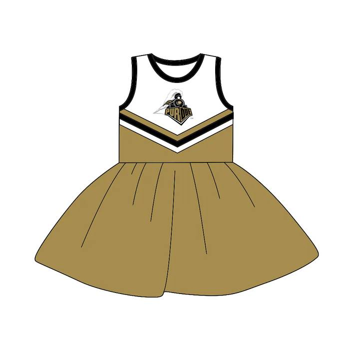 Preorder (moq 5)Baby Girls Sleeveless Team Knee Length Dresses