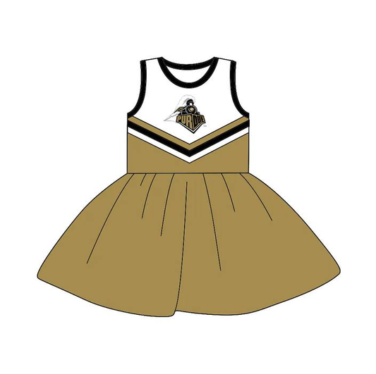 Preorder (moq 5)Baby Girls Sleeveless Team Knee Length Dresses