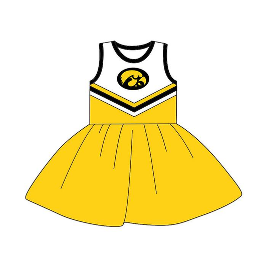 Preorder (moq 5)Baby Girls Sleeveless Team Knee Length Dresses
