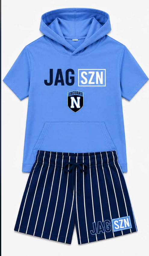 Preorder (moq 5) Baby Boys Blue JAG SZN Hoodie Short Team Clothes Sets