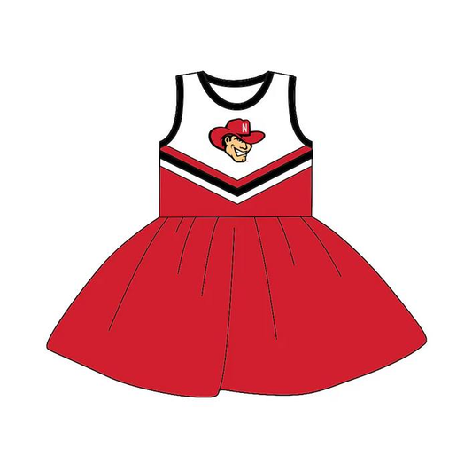 Preorder (moq 5)Baby Girls Sleeveless Team Knee Length Dresses