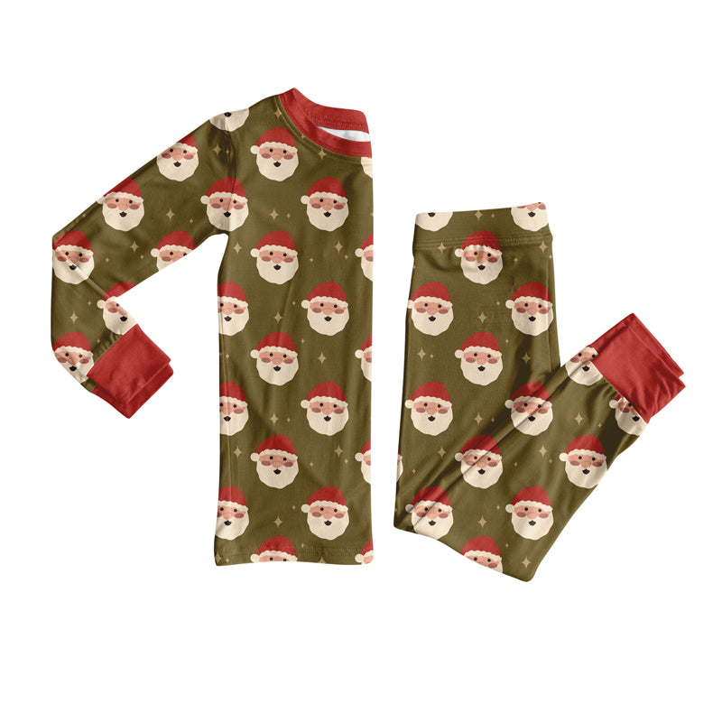 Preorder (moq 5)Baby Boys Santa Top Pants Christmas Pajamas Sets
