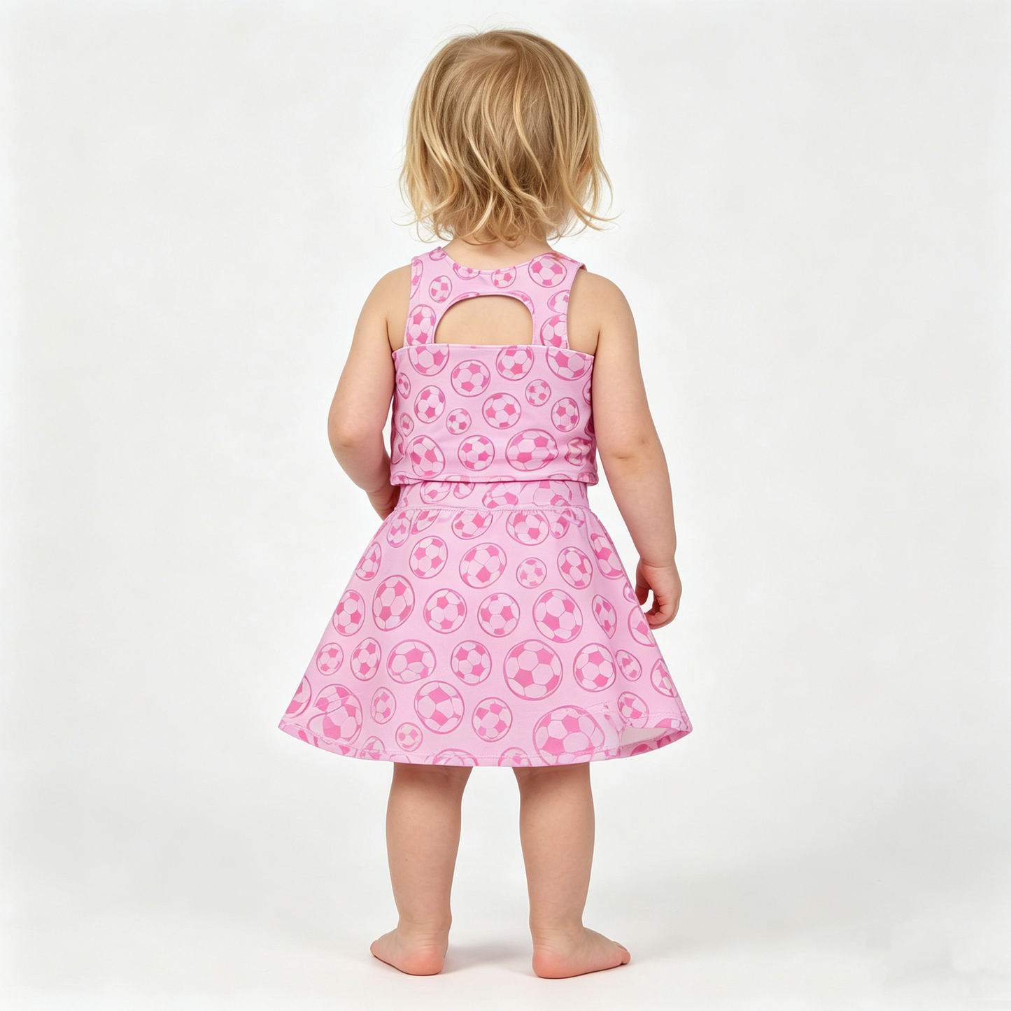 Baby Girls Football Athletic Active Wear Top Shorts Skirts Clothes Sets