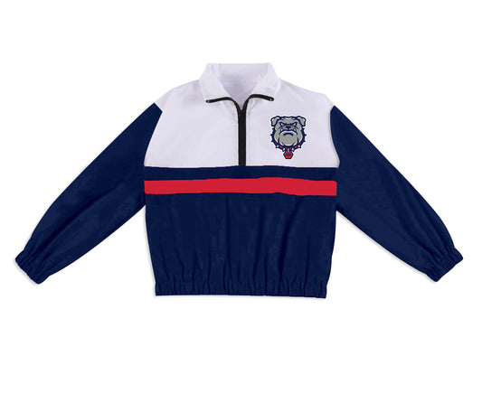 Preorder (moq 5)Baby Boys Long Sleeve Bulldogs Team Zip Pullovers Tops