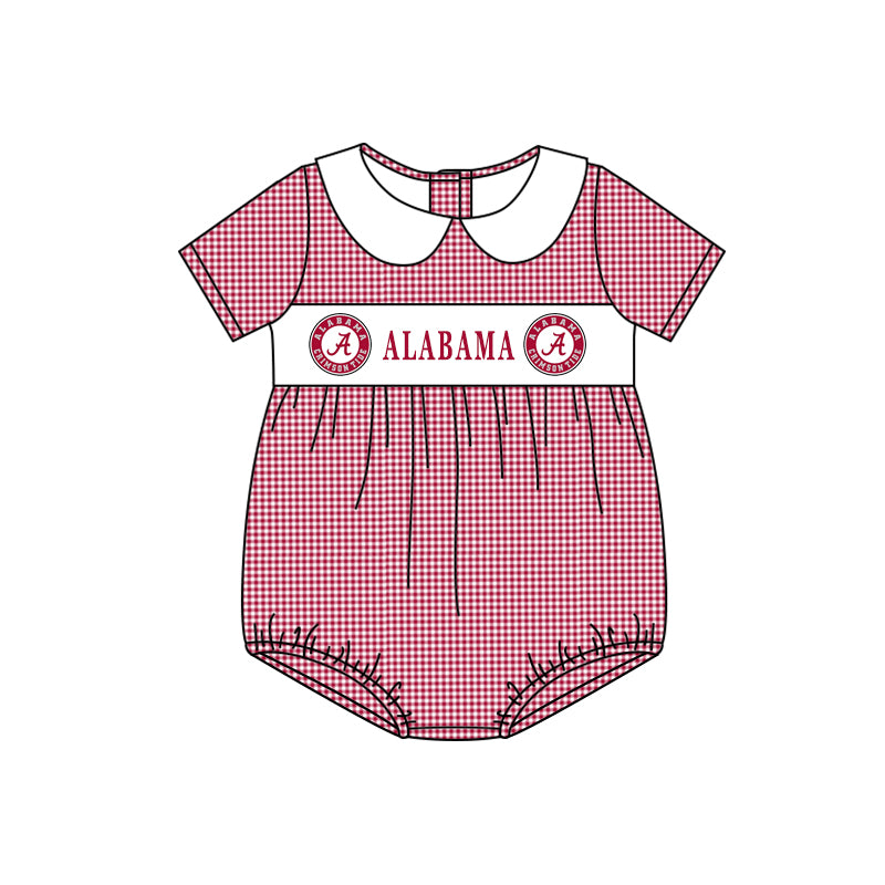 Baby Boys Alabama Team Short Sleeve Rompers preorder(moq 5)