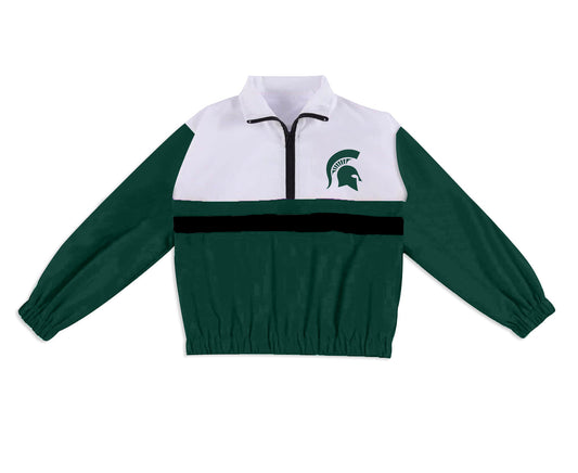 Preorder (moq 5)Baby Boys Long Sleeve Michigan Team Zip Pullovers Tops