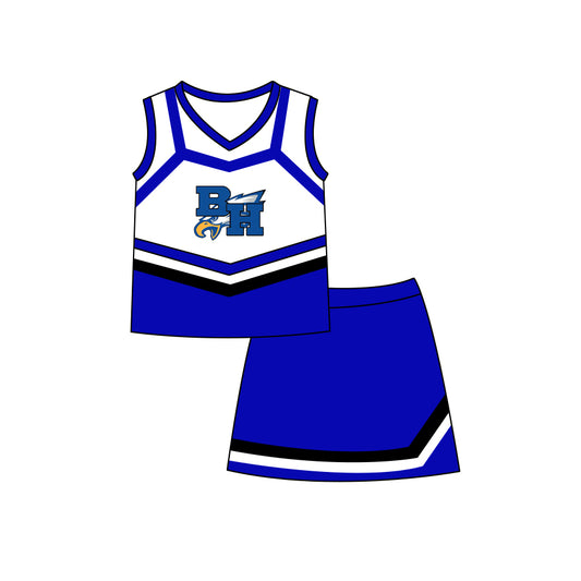 Preorder (moq 5)Baby Girls BH Eagles Cheer Team Top Skort Shorts Clothes Sets