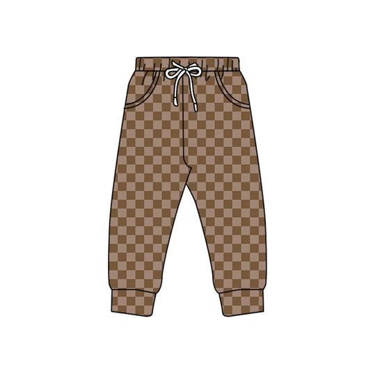 Adult Women Checkered Pockets Bottom Pants Preorder(moq 5)