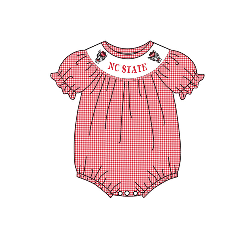 Baby Girls NC State Short Sleeve Team Rompers preorder(moq 5)