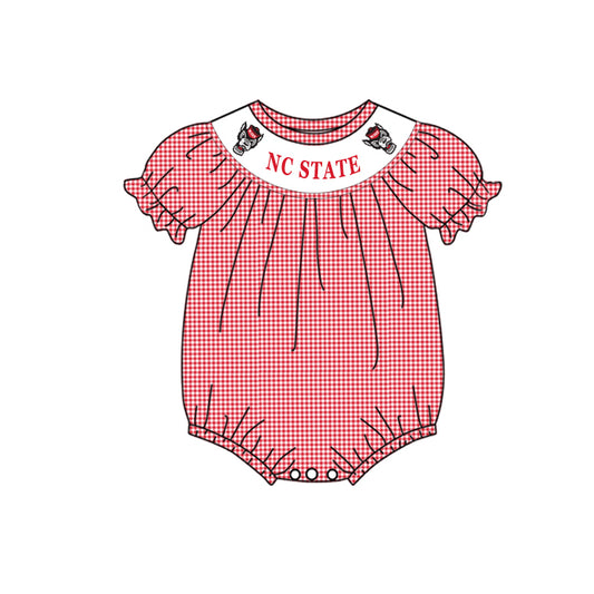 Baby Girls NC State Short Sleeve Team Rompers preorder(moq 5)